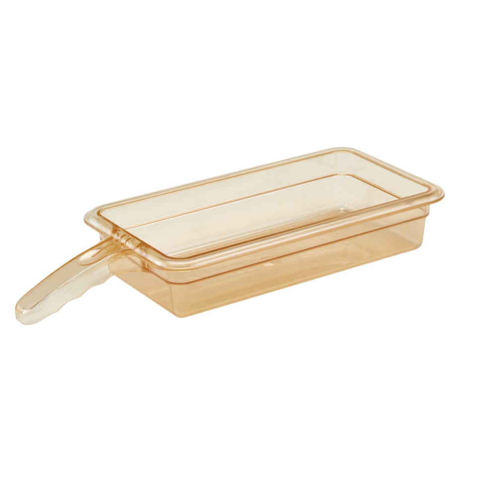 Cambro H-Pan High-Heat Food Pans, Single Handle, 6-15/16inH x 12-3/4inW x 2-1/2inD, Amber, Pack Of 6 Pans MPN:32HP1H150
