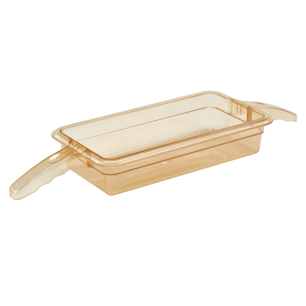 Cambro H-Pan High-Heat Food Pans, Double Handle, 6-15/16inH x 12-3/4inW x 2-1/2inD, Amber, Pack Of 6 Pans MPN:32HP2H150