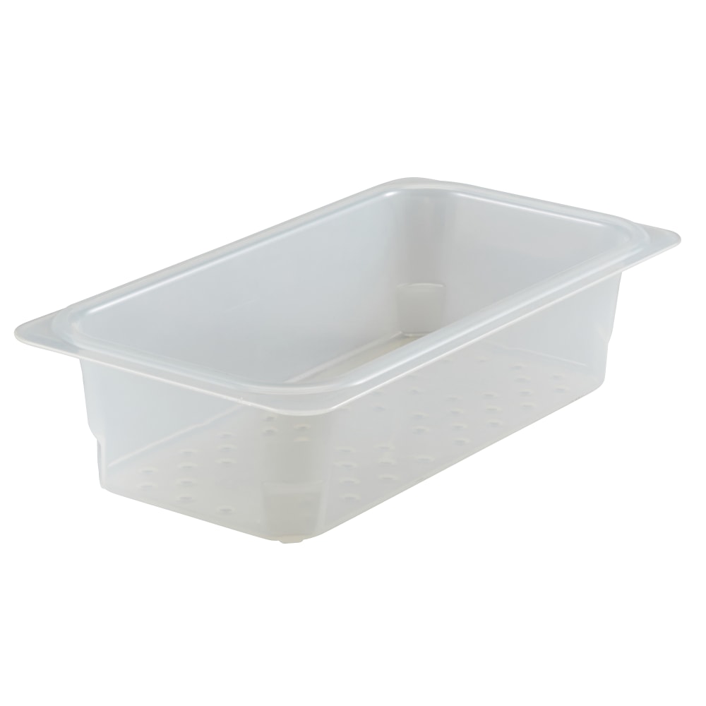 Cambro Translucent GN 1/3 Colander Pans, 3inH x 6-15/16inW x 12-3/4inD, Pack Of 6 Colanders MPN:33CLRPP190