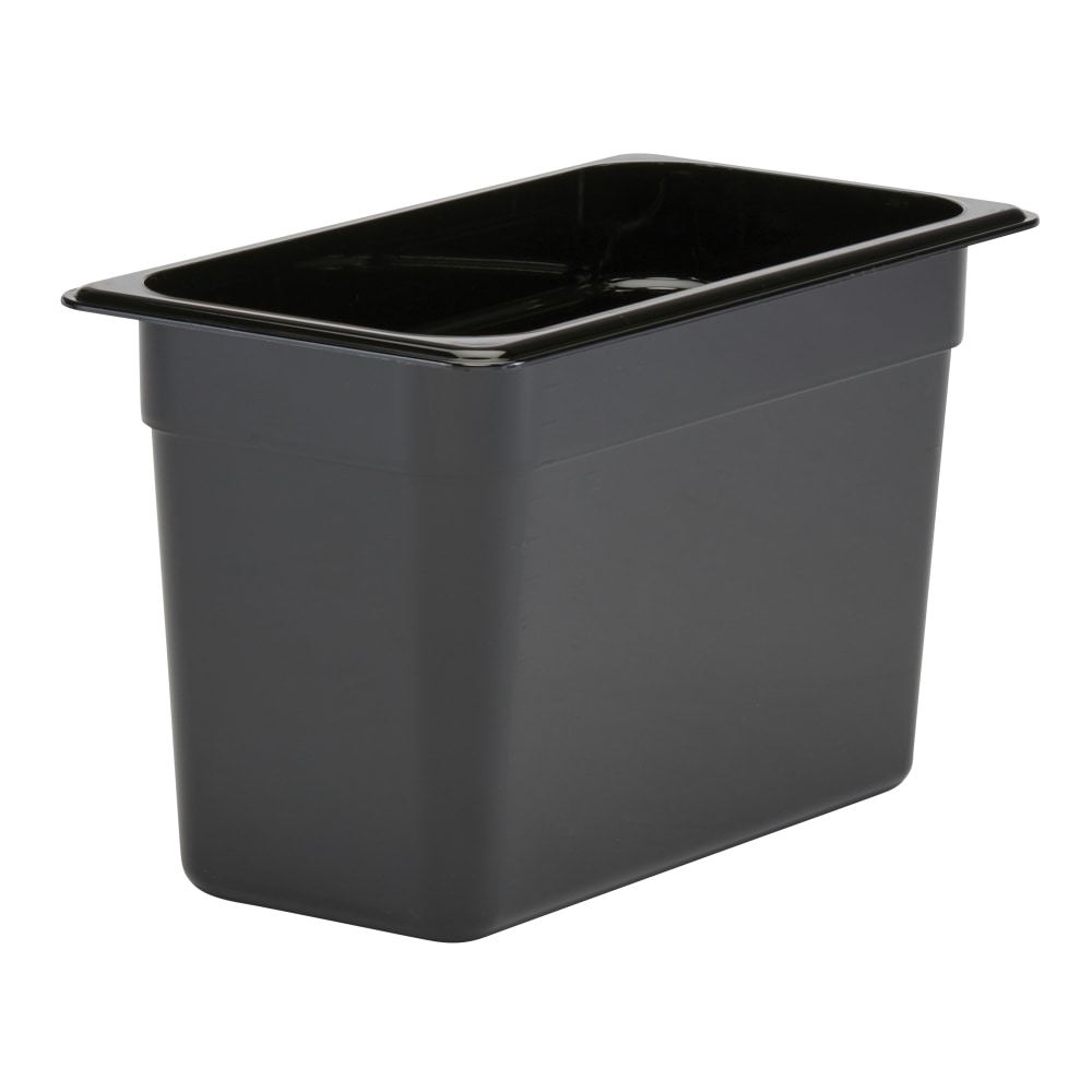 Cambro Camwear GN 1/3 Size 8in Food Pans, 8inH x 7inW 12-3/4inD, Black, Set Of 6 Pans MPN:38CW110