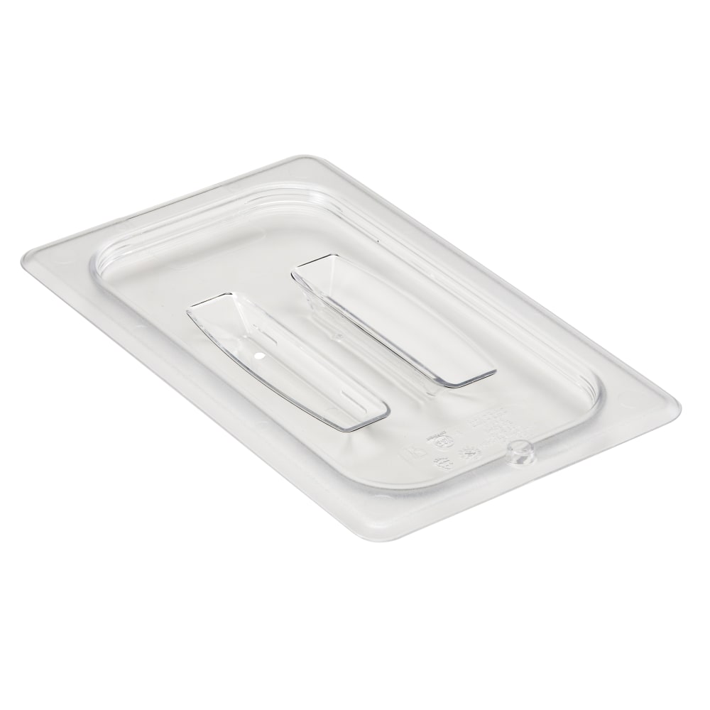 Cambro Camwear 1/4 Food Pan Lids With Handles, Clear, Set Of 6 Lids MPN:40CWCH135