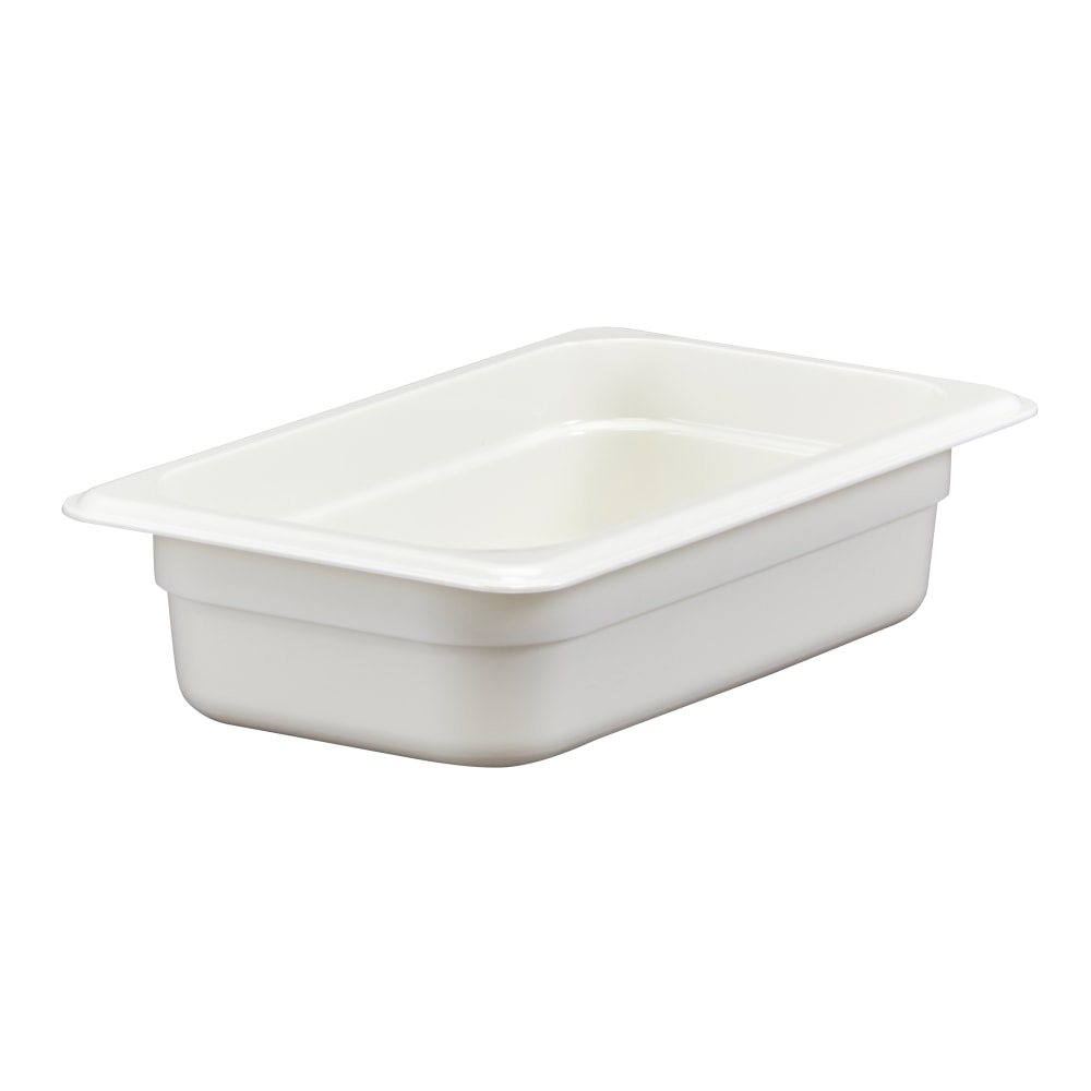 Cambro Camwear GN 1/9 Size 2in Food Pans, 2inH x 4-1/4inW x 7inD, White, Set Of 6 Pans MPN:42CW148