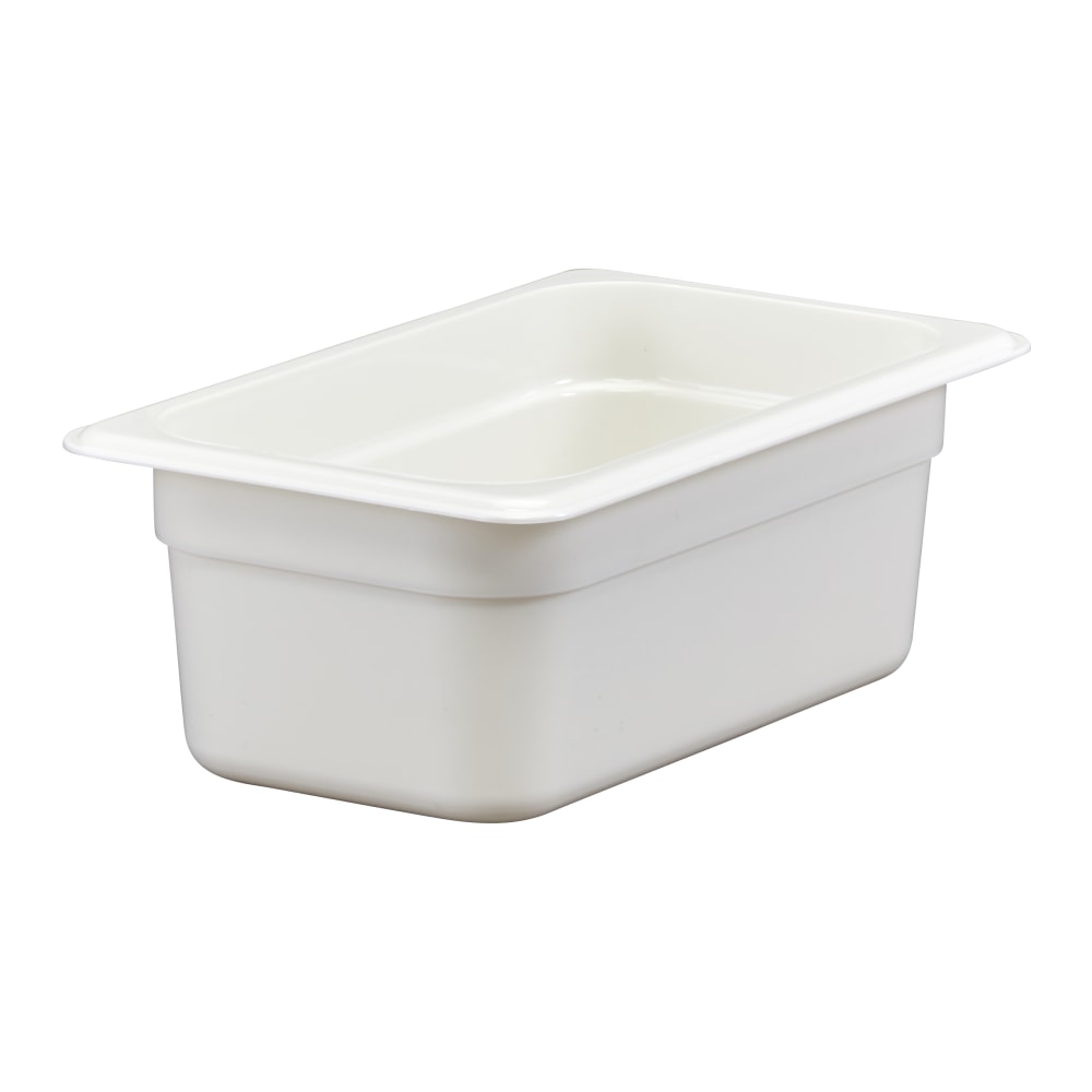 Cambro Camwear GN 1/4 Size 4in Food Pans, 4inH x 6-3/8inW x 10-1/2inD, White, Set Of 6 Pans MPN:44CW148