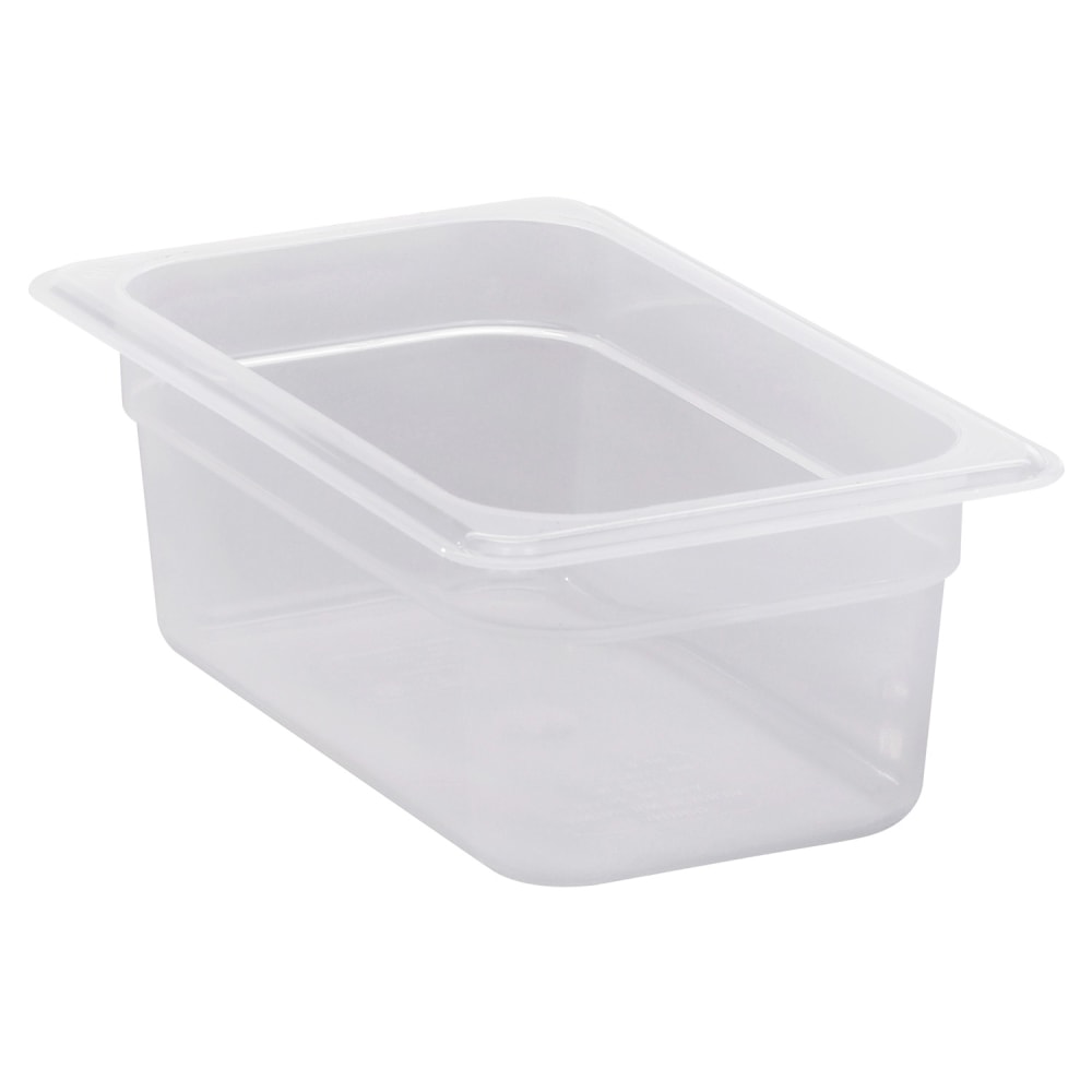Cambro Translucent GN 1/4 Food Pans, 4inH x 6-3/8inW x 10-7/16inD, Pack Of 6 Containers MPN:44PP190