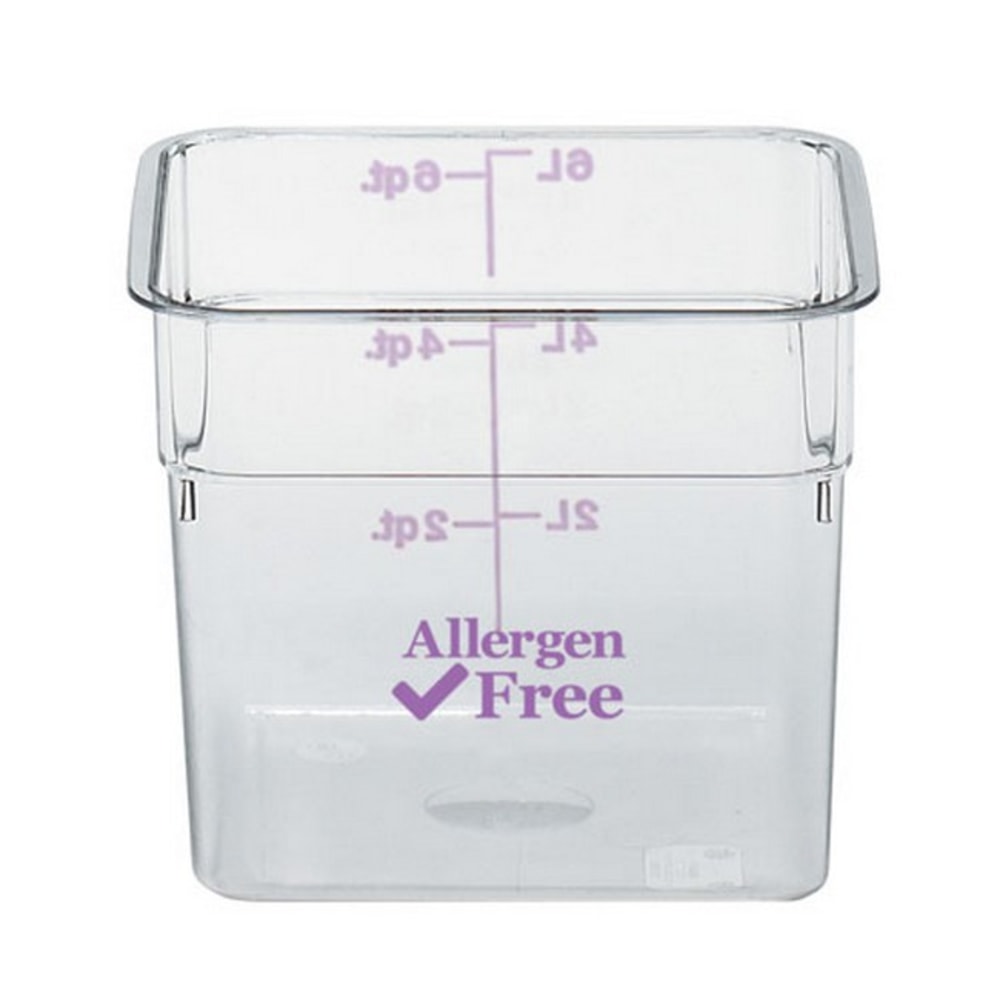 Cambro Allergen-Free CamSquare Container, 4 Qt, Purple MPN:4SFSCW441