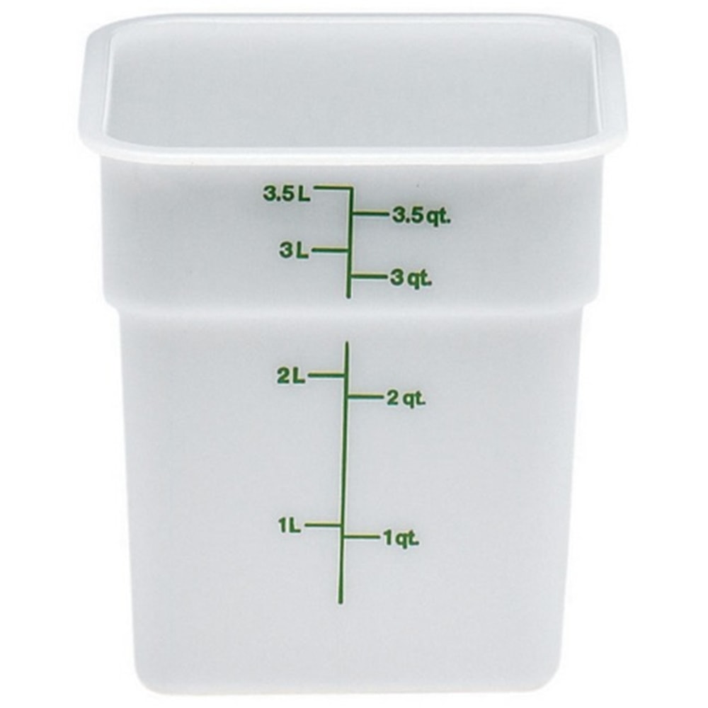 Cambro CamSquare Food Storage Container, 4 Qt, White MPN:4SFSP148