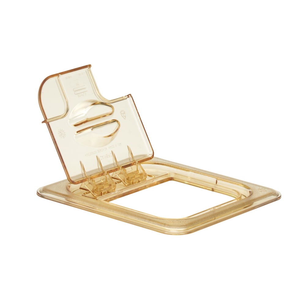 Cambro H-Pan High-Heat GN 1/6 Notched FlipLids, Amber, Set Of 6 Lids MPN:60HPLN150