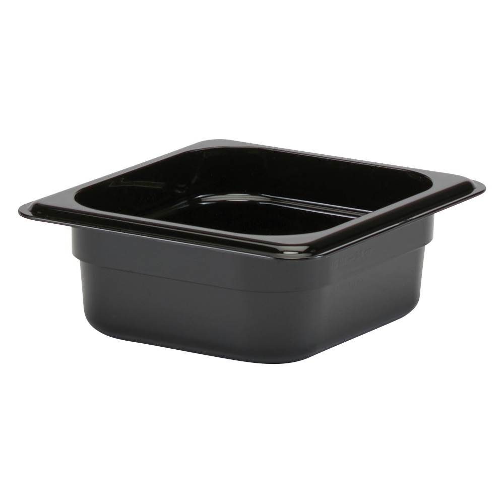 Cambro Camwear GN 1/6 Size 2in Food Pans, 2inH x 6-3/8inW x 7inD, Black, Set Of 6 Pans MPN:62CW110
