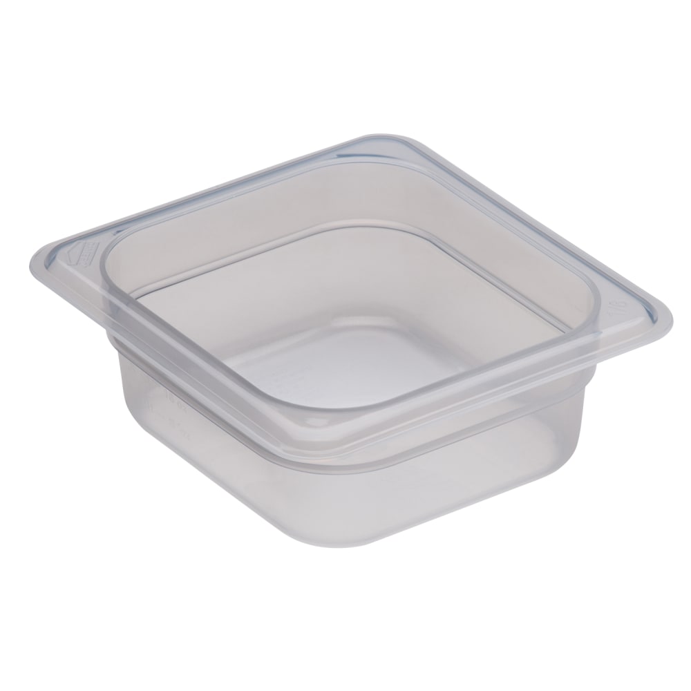 Cambro Translucent GN 1/6 Food Pans, 2-1/2inH x 6-3/8inW x 6-15/16inD, Pack Of 6 Containers MPN:62PP190