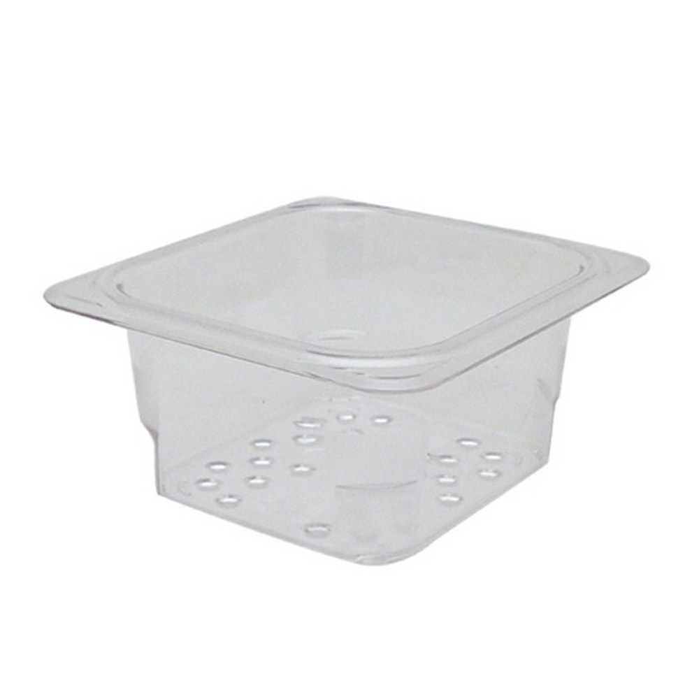 Cambro 1/6 Size Camwear Colander Food Pan, Clear MPN:63CLRCW135