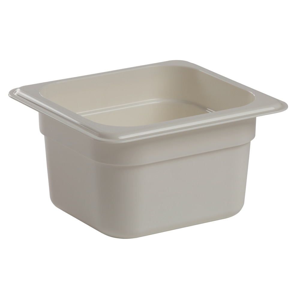 Cambro Camwear GN 1/6 Size 4in Food Pans, 4inH x 6-3/8inW x 7inD, White, Set Of 6 Pans MPN:64CW148