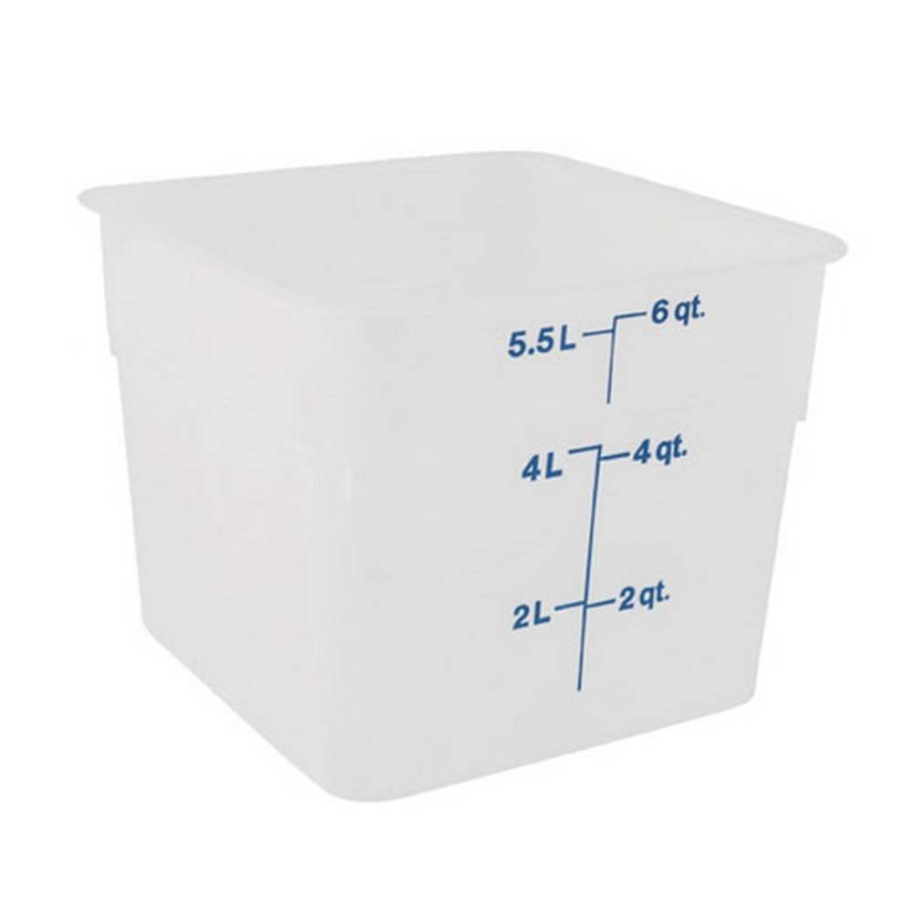 Cambro CamSquare Food Storage Container, 6 Qt, Semi-Clear MPN:6SFSPP190