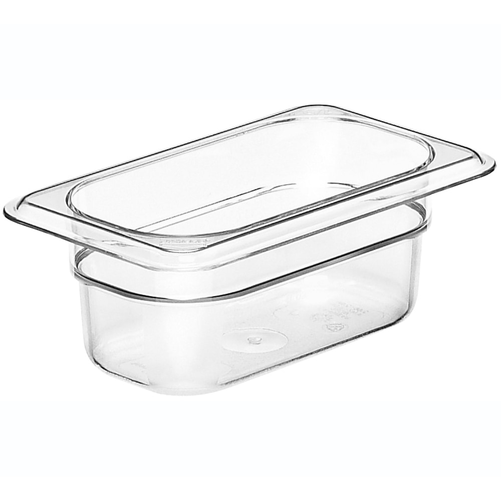 Cambro Camwear GN 1/9 Size 2in Food Pans, 2inH x 4-1/4inW x 7inD, Clear, Set Of 6 Pans MPN:92CW135