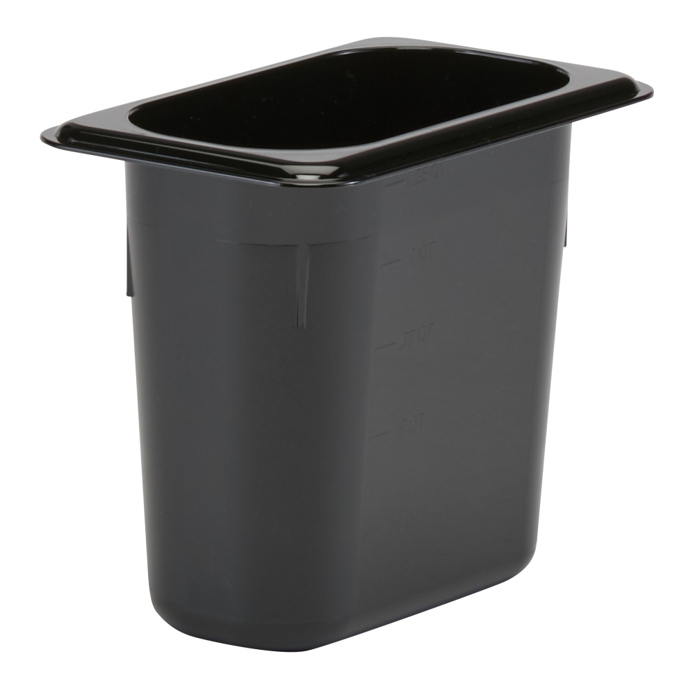 Cambro Camwear GN 1/9 Size 6in Food Pans, Black, Set Of 6 Pans MPN:96PCW110