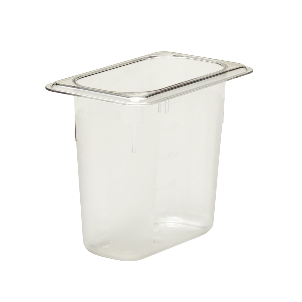 Cambro Camwear GN 1/9 Size 6in Food Pans, 6inH x 4-1/4inW x 7inD, Clear, Set Of 6 Pans MPN:96PCW135