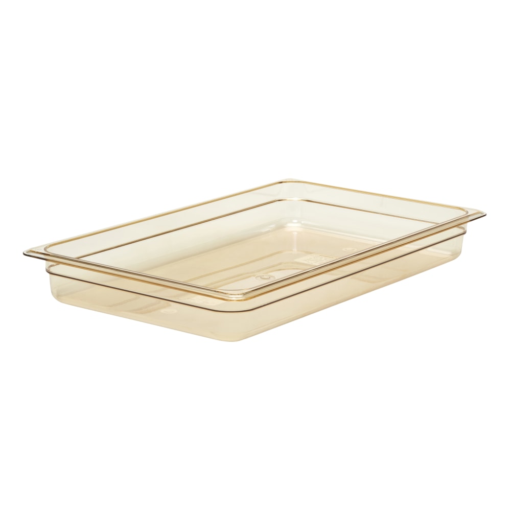Cambro H-Pan High-Heat GN 1/1 Food Pans, 2inH x 12-3/4inW x 20-7/8inD, Amber, Pack Of 6 Pans MPN:CAM12HP150.