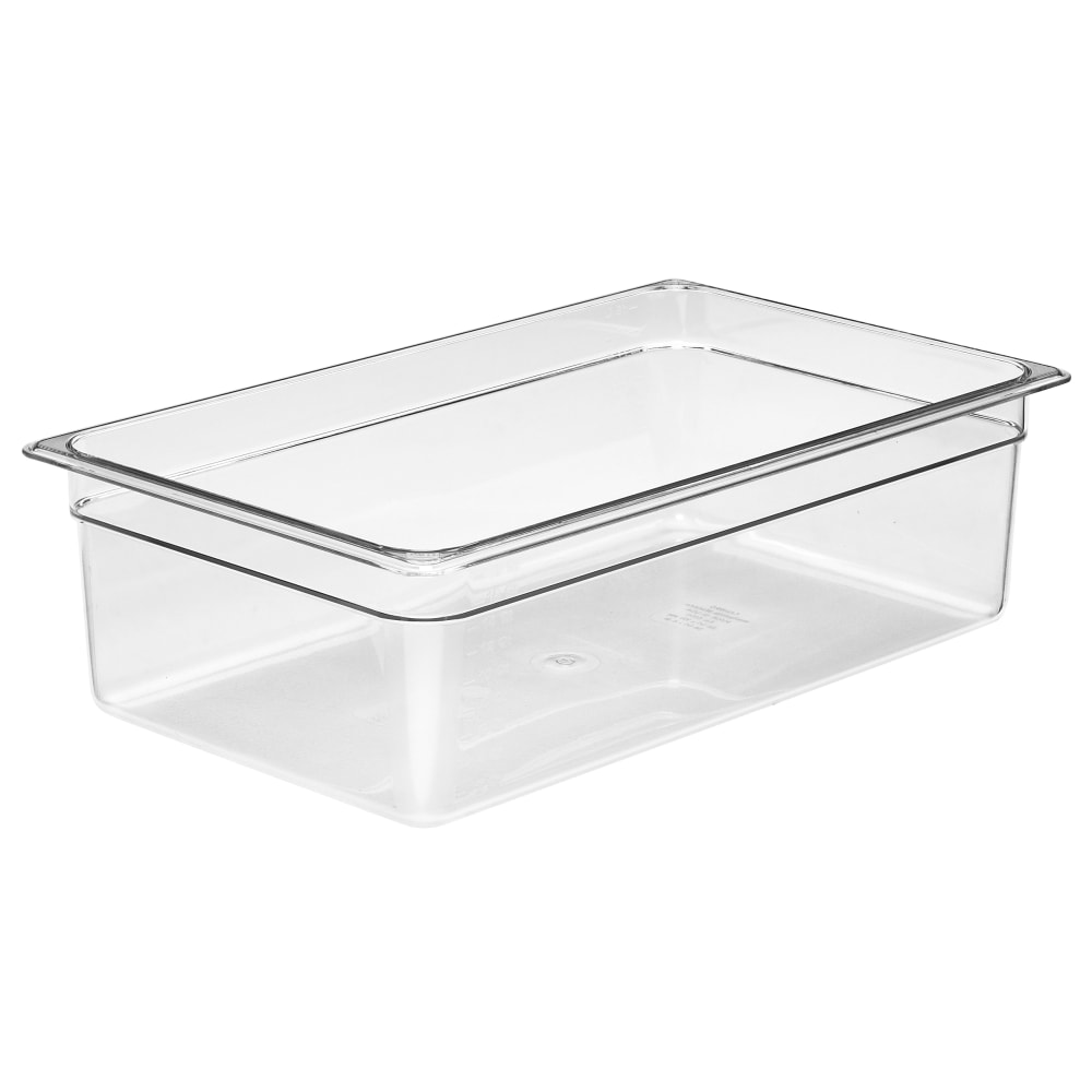 Cambro Camwear GN 1/1 Size 6in Food Pans, 6inH x 12-3/4inW x 20-7/8inD, Clear, Set Of 6 Pans MPN:CAM16CW135.