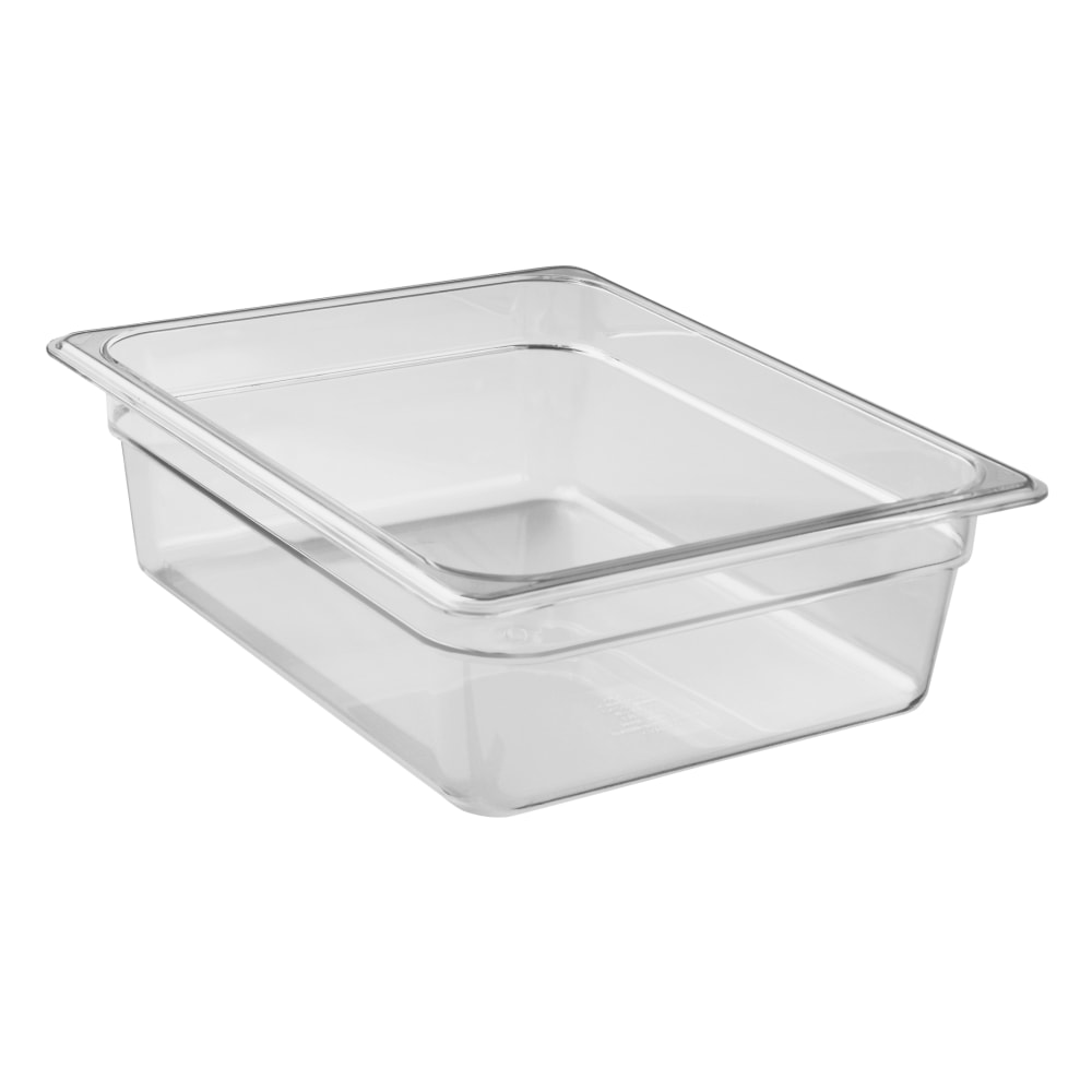 Cambro Camwear GN 1/2 Size 4in Food Pans, 4inH x 10-1/2inW 12-3/4inD, Clear, Set Of 6 Pans MPN:CAM24CW135.