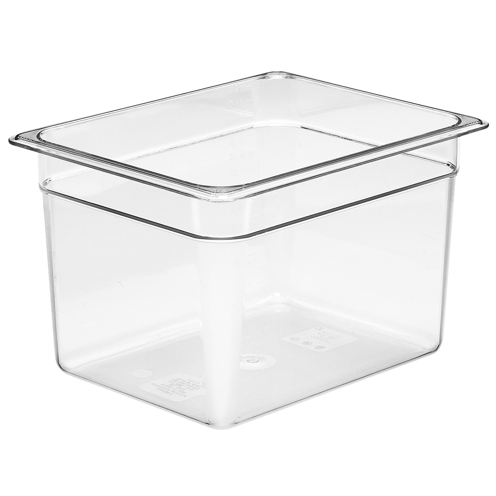 Cambro Camwear GN 1/2 Size 8in Food Pans, 8inH x 10-1/2inW x 12-3/4inD, Clear, Set Of 6 Pans MPN:CAM28CW135.