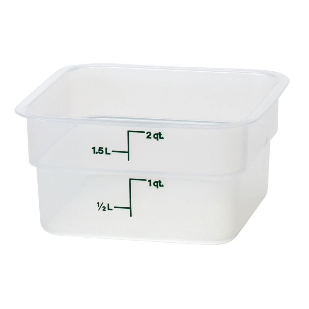 Cambro Translucent CamSquare Food Storage Containers, 2 Qt, Pack Of 6 Containers MPN:CAM2SFSPP190