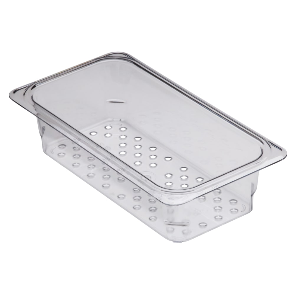 Cambro Camwear GN 1/3 Size 3in Colander Pans, Clear, Set Of 6 Pans MPN:CAM33CLRCW135.