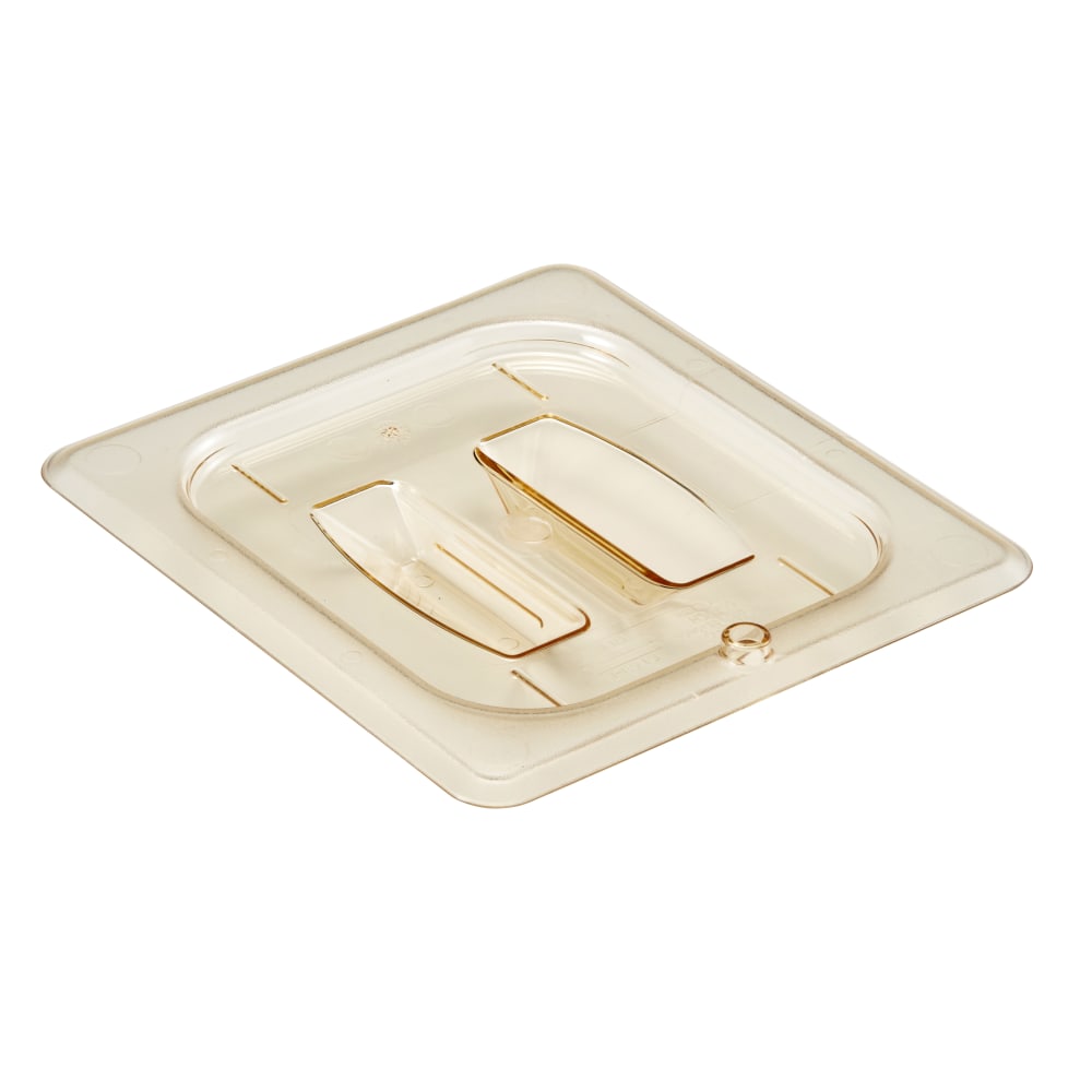 Cambro Camwear 1/6 H-Pan Food Pan Lids With Handles, Amber, Set Of 6 Lids MPN:CAM60HPCH150.