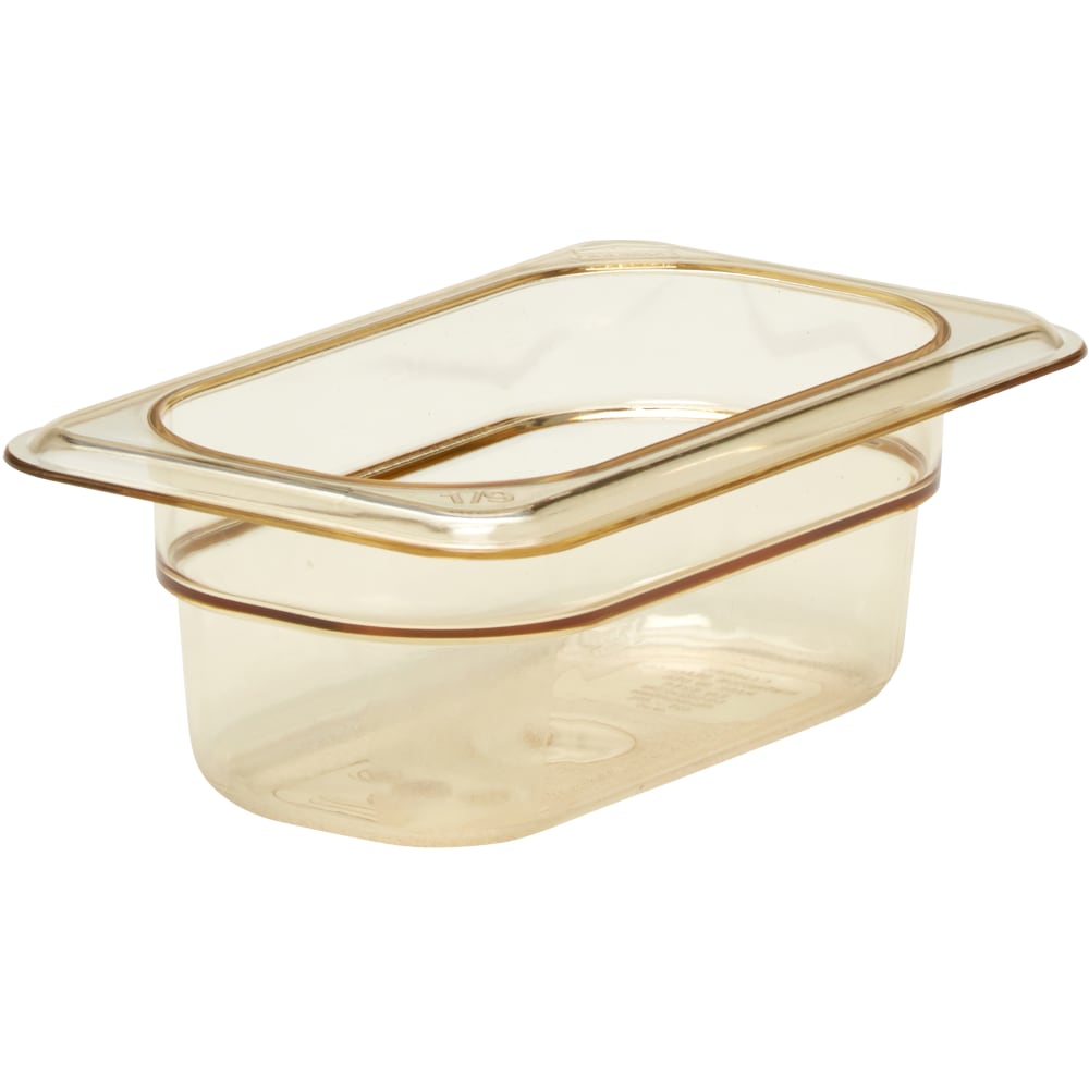 Cambro H-Pan High-Heat GN 1/9 Food Pans, 2inH x 4-1/4inW x 6-15/16inD, Amber, Pack Of 6 Pans MPN:CAM92HP150