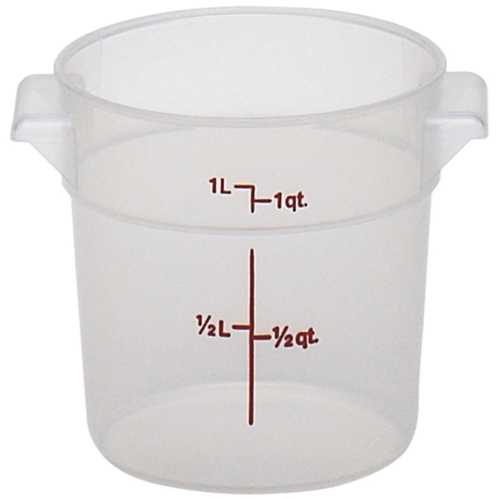 Cambro Translucent Round Food Storage Containers, 1 Qt, Pack Of 12 Containers MPN:CAMRFS1PP190
