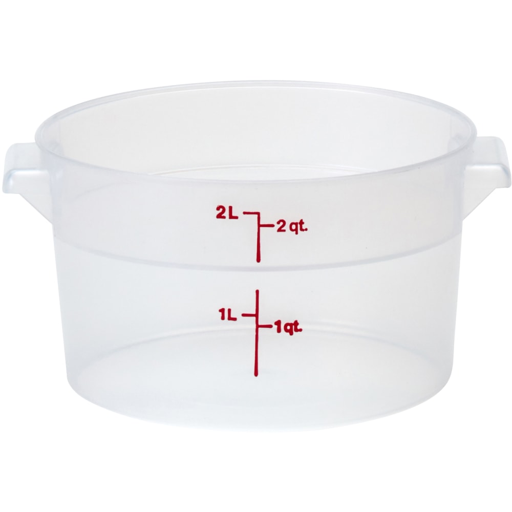 Cambro Translucent Round Food Storage Containers, 2 Qt, Pack Of 12 Containers MPN:CAMRFS2PP190