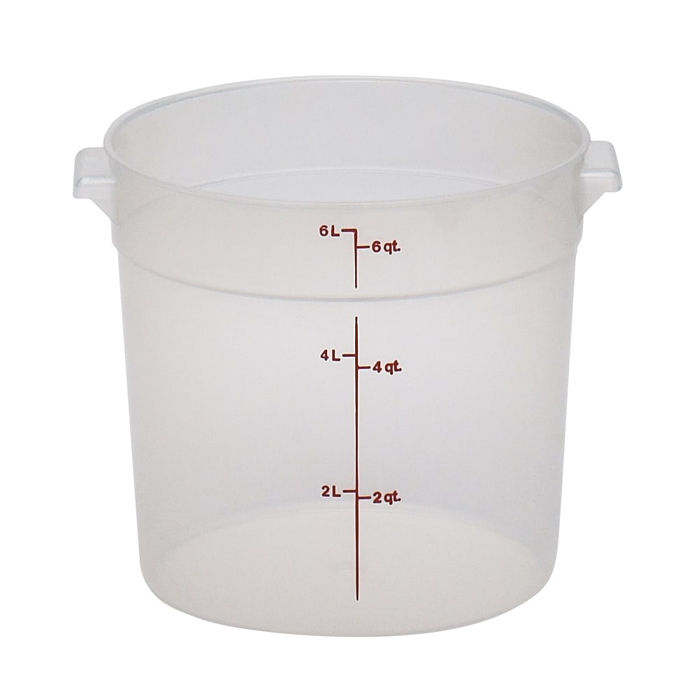 Cambro Translucent Round Food Storage Containers, 6 Qt, Pack Of 12 Containers MPN:CAMRFS6PP190