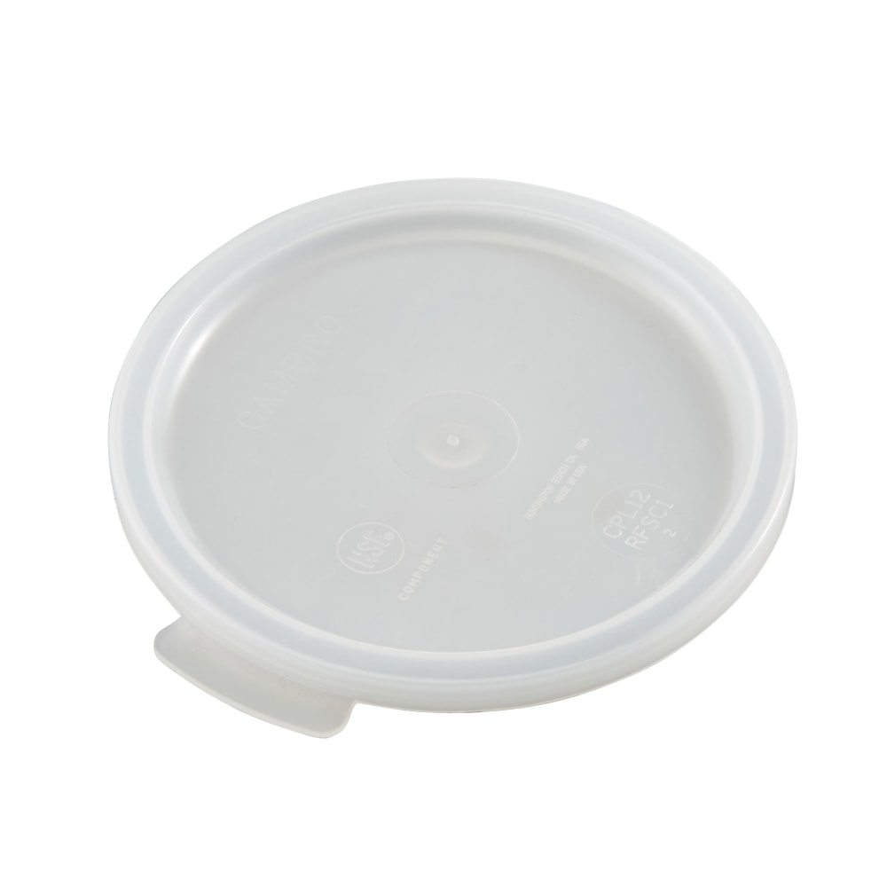 Cambro Poly Round Lids For 1-Qt Containers, White, Pack Of 12 Lids MPN:CAMRFSC1148