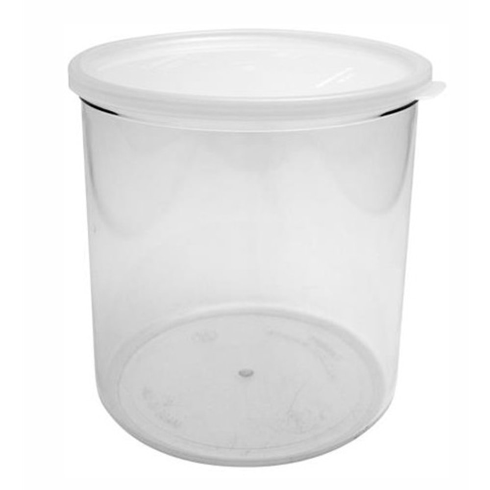 Cambro Plastic Crock With Lid, 1.2 Qt., Clear MPN:CCP12152