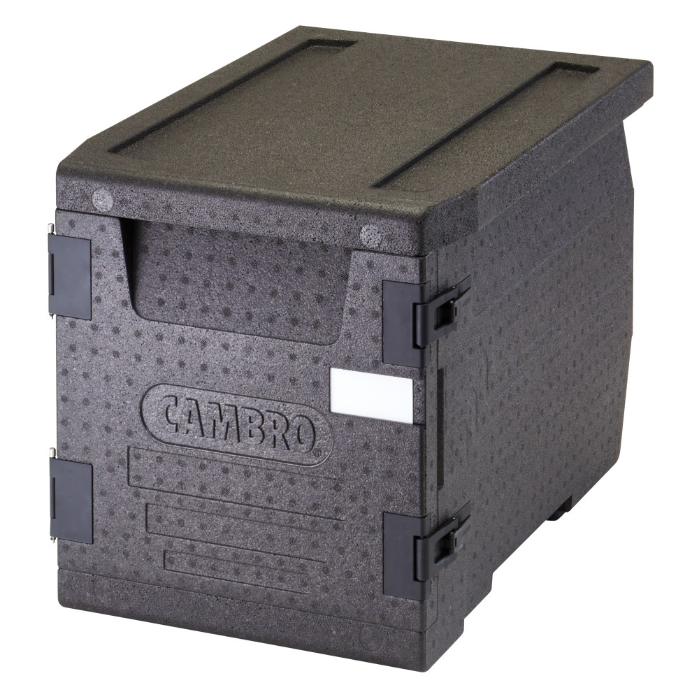 Cambro Cam GoBox GN 1/1 4in Deep Front Loading Food Transporter, 18-3/4inH x 17-5/16inW x 25-1/4inD, Black MPN:EPP300110
