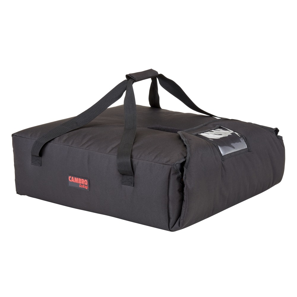 Cambro Standard Pizza GoBags, For 2 Boxes, 6 1/2in x 20 3/4in x 21 3/4in, Black, Set Of 4 GoBags MPN:GBP220110