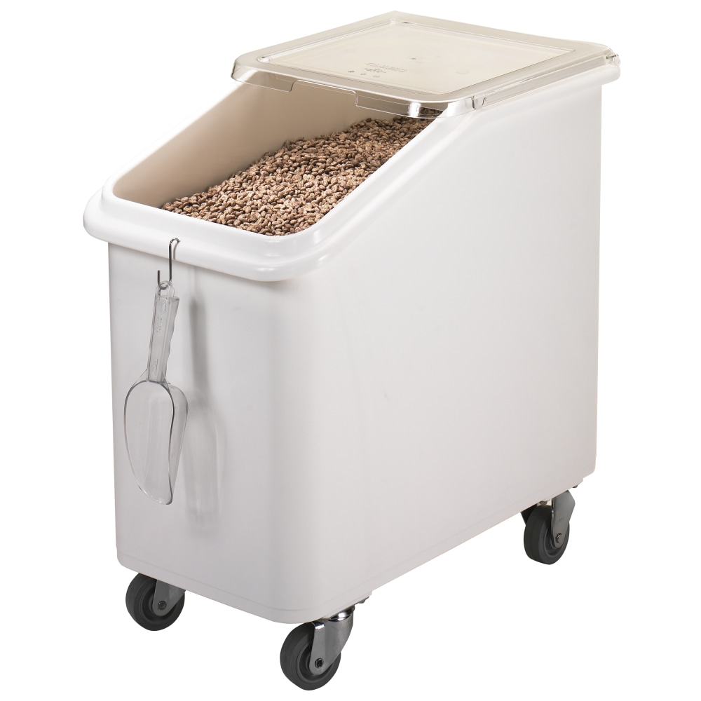 Cambro Flat-Top Ingredient Bin, 27 Gallons, 28-1/2inH x 13inW x 30-1/4inD, White MPN:IBSF27148