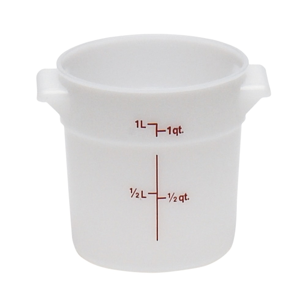 Cambro Food Storage Container, 1 Qt, White MPN:RFS1148