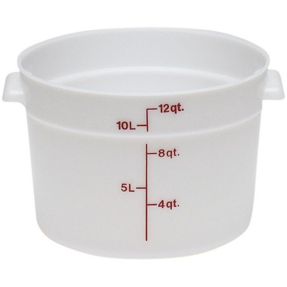 Cambro Food Storage Container, 12 Qt, White MPN:RFS12148