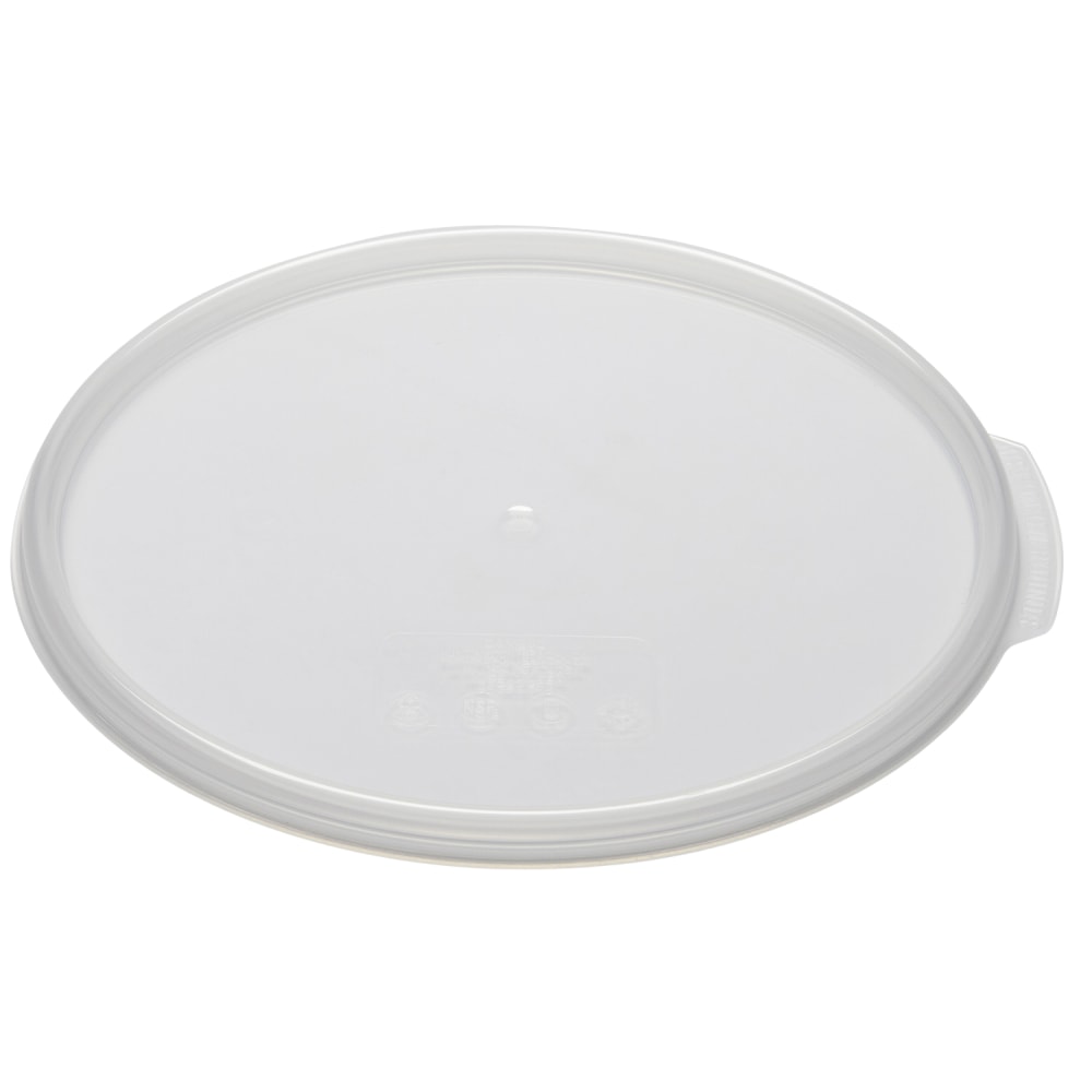 Cambro Seal Covers For 12-22 Qt Camwear Round Food Containers, Translucent, Pack Of 6 Covers MPN:RFS12SCPP190