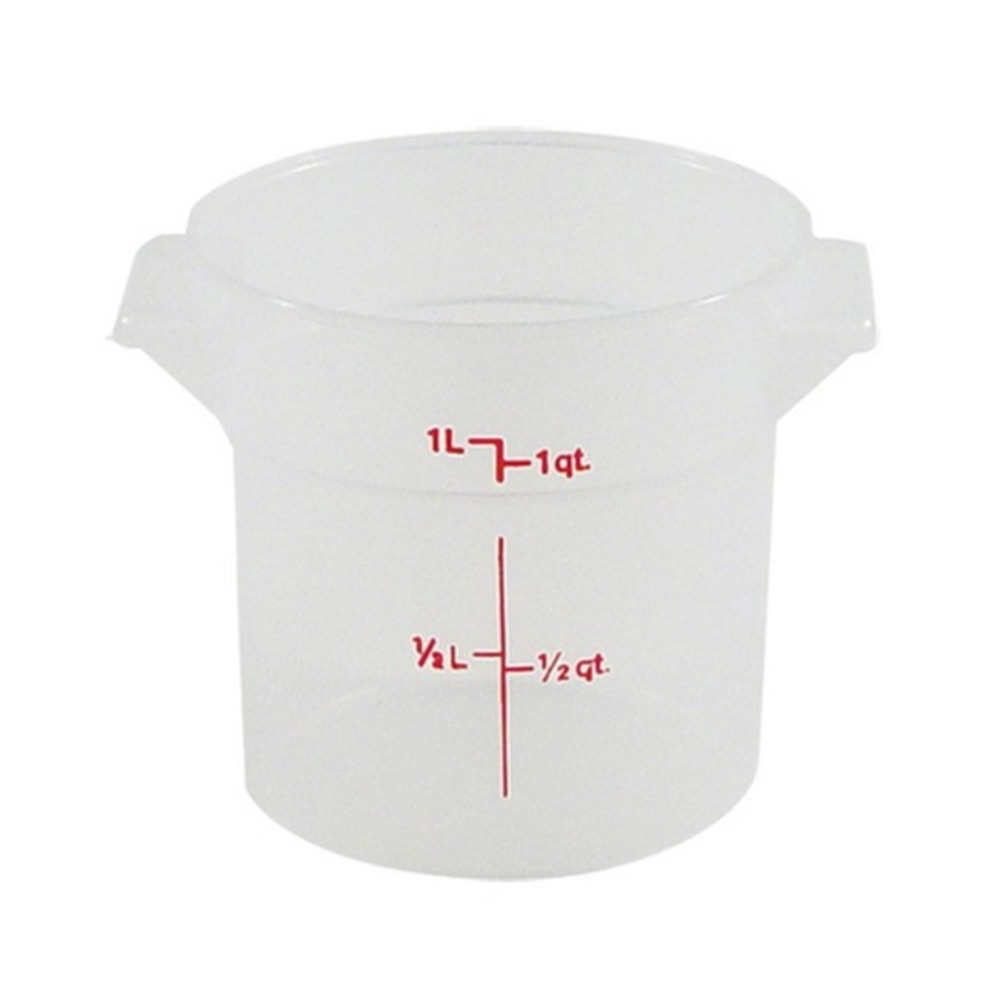 Cambro Food Storage Container, 1 Qt, Clear MPN:RFS1PP190