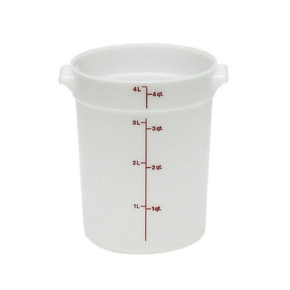 Cambro Food Storage Container, 4 Qt, White MPN:RFS4148