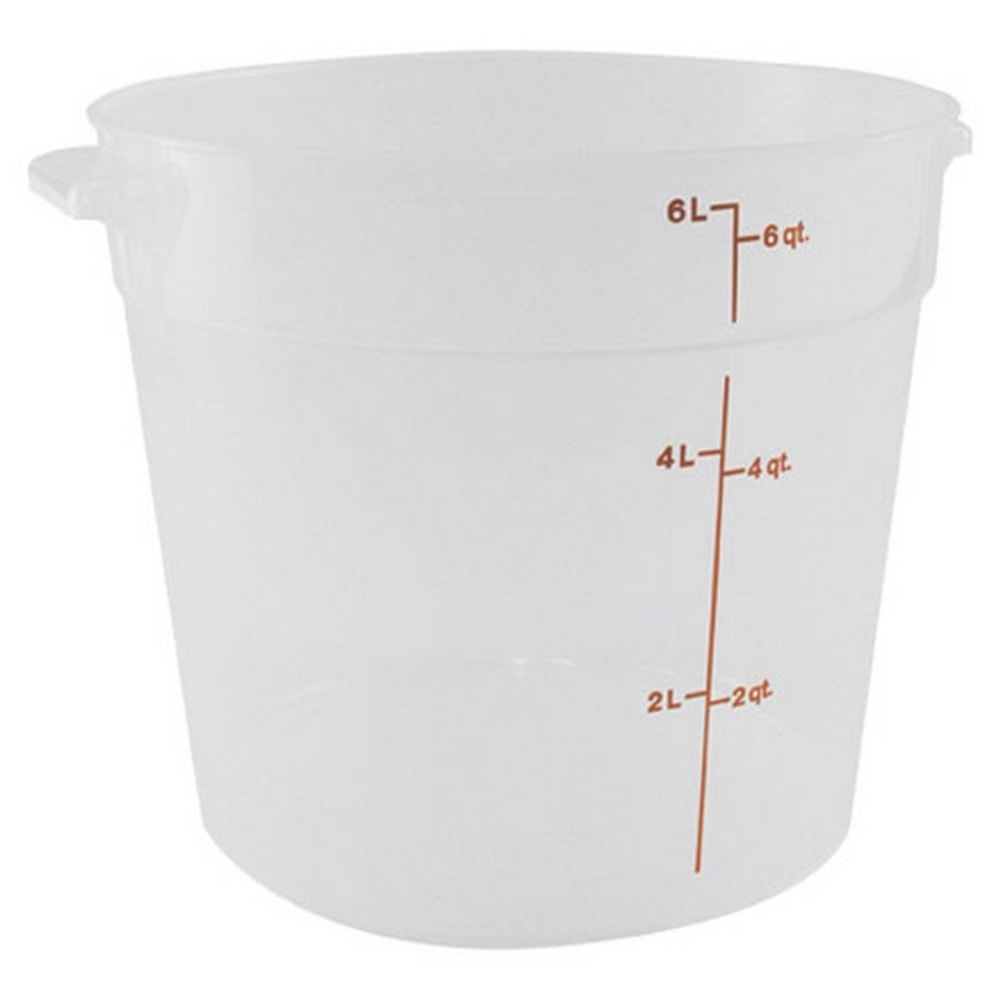 Cambro Food Storage Container, 6 Qt, Clear MPN:RFS6PP190