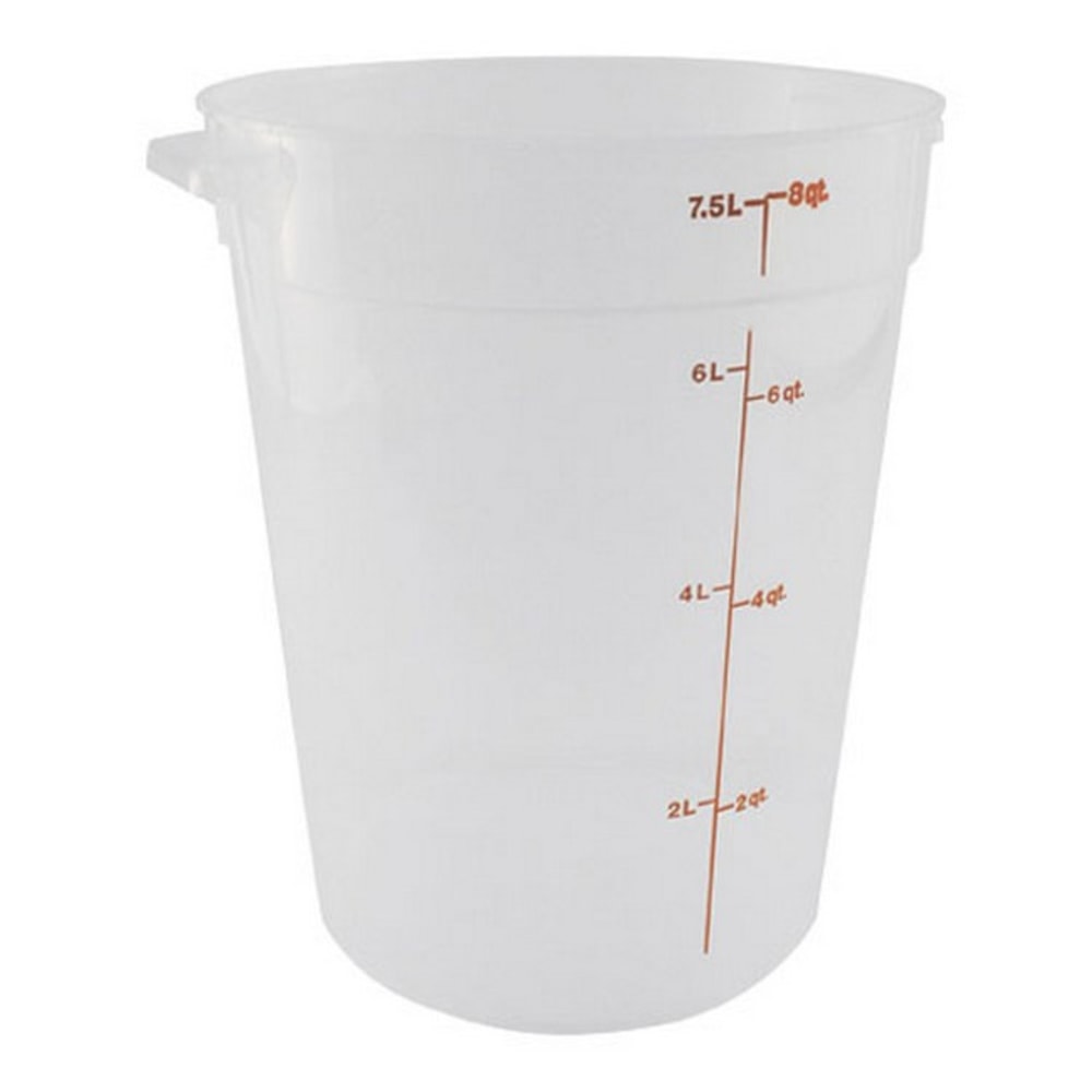 Cambro Food Storage Container, 8 Qt, Clear MPN:RFS8PP190