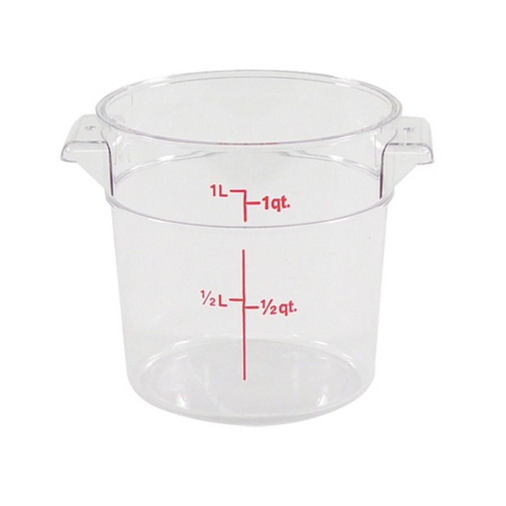 Cambro Camwear Food Storage Container, 1 Qt, Clear MPN:RFSCW1135