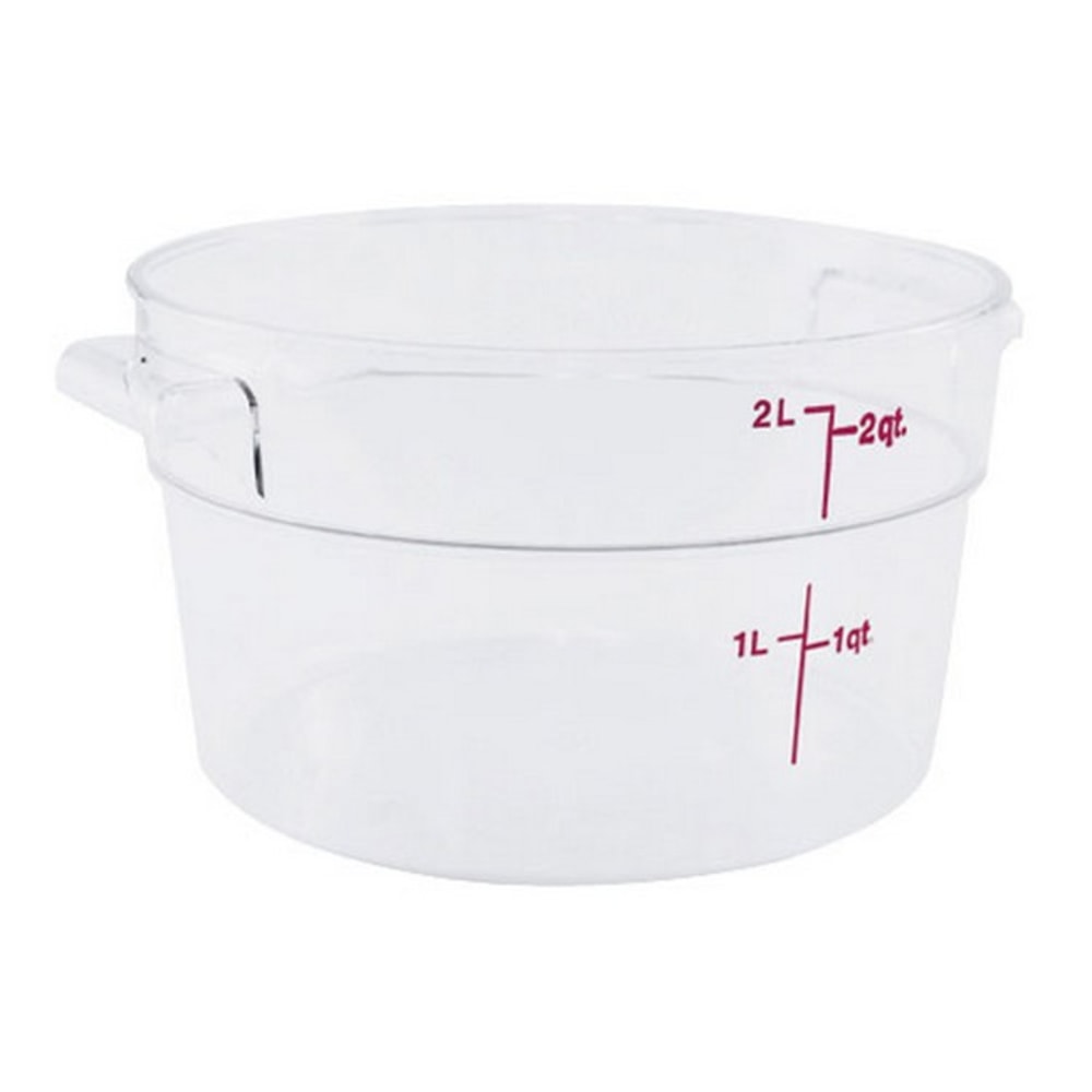Cambro Camwear Food Storage Container, 2 Qt, Clear MPN:RFSCW2135