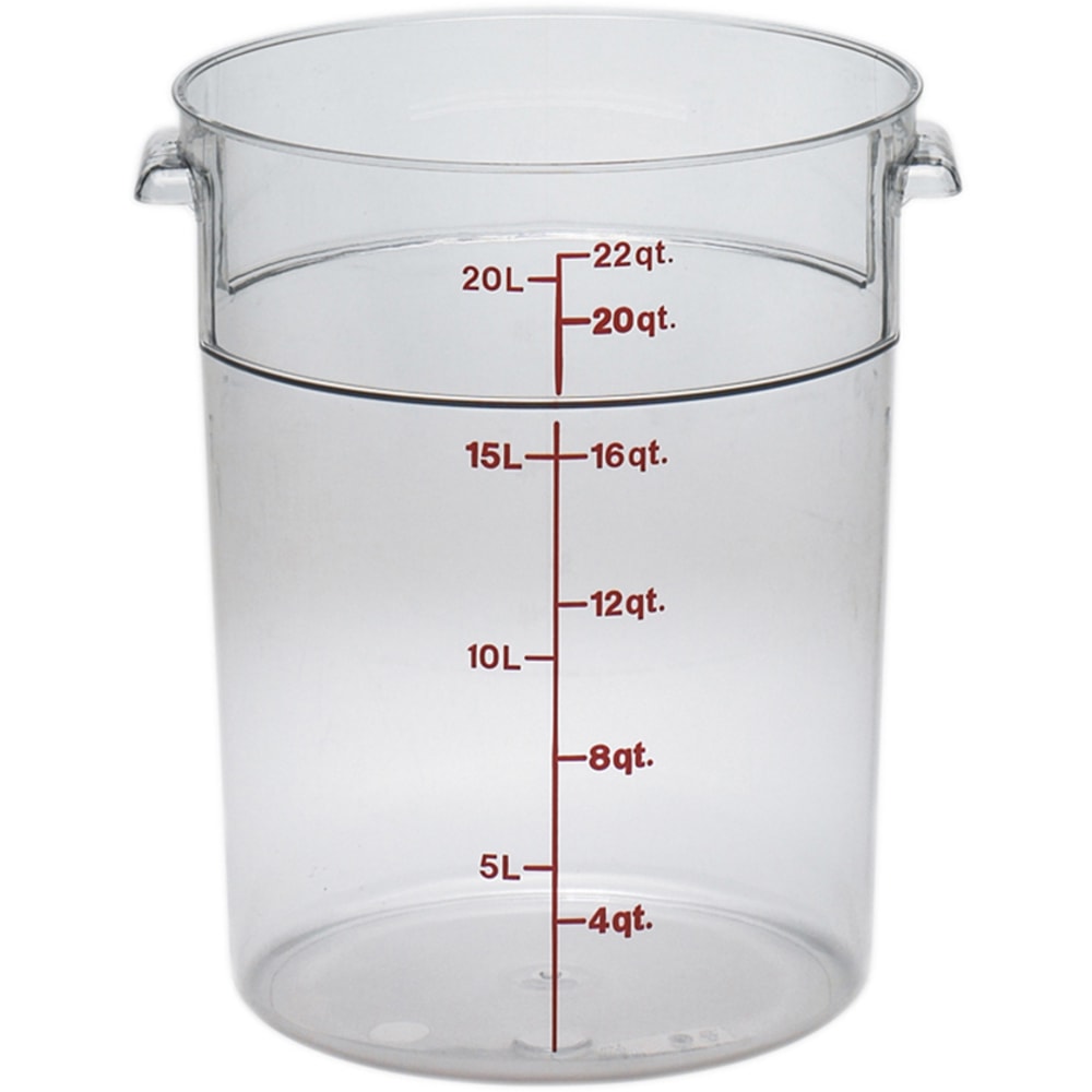 Cambro Camwear 22-Quart Round Storage Containers, Clear, Set Of 6 Containers MPN:RFSCW22135