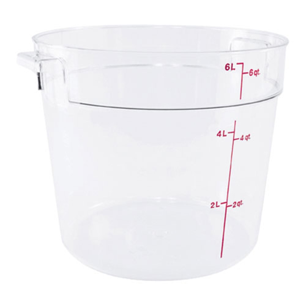 Cambro Food Storage Container, 6 Qt, 7 3/4inH x 9inW x 10inD, Clear MPN:RFSCW6135