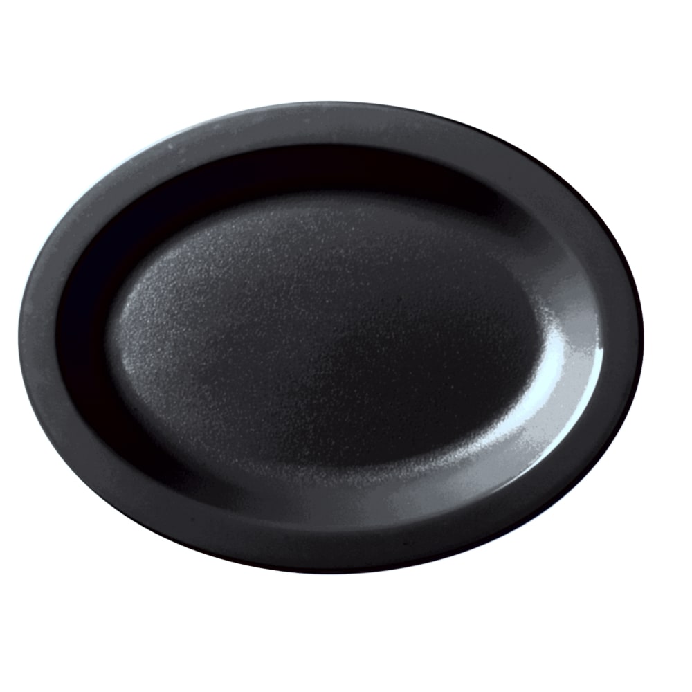 Cambro Camwear Plastic Oval Dinnerware Plates, 12in, Black, Pack Of 24 Plates MPN:120CWP110