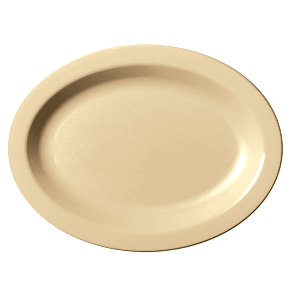 Cambro Camwear Plastic Oval Dinnerware Plates, 12in, Beige, Pack Of 24 Plates MPN:120CWP133