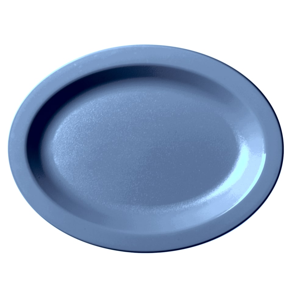Cambro Camwear Plastic Oval Dinnerware Plates, 12in, Slate Blue, Pack Of 24 Plates MPN:120CWP401