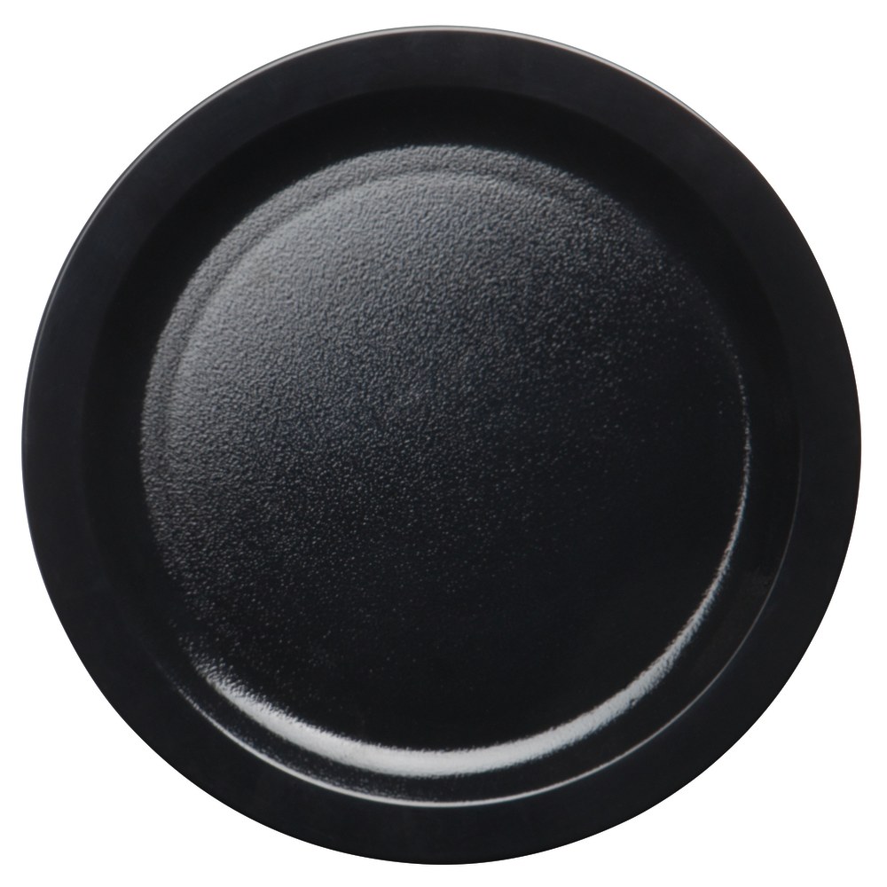 Cambro Camwear Round Dinnerware Plates, 9in, Black, Set Of 48 Plates MPN:9CWNR110